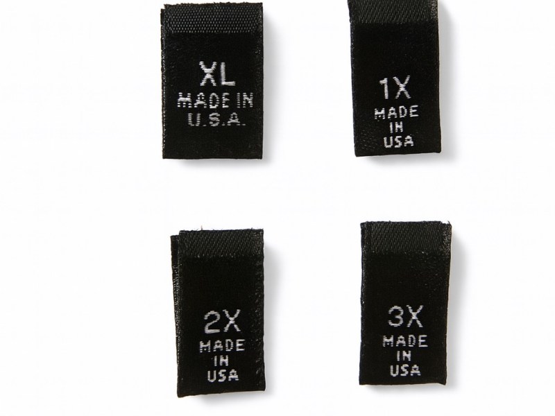 Where to Buy XL, 1X, 2X, and 3X Woven Clothing Size Labels in&nbsp;Bulk